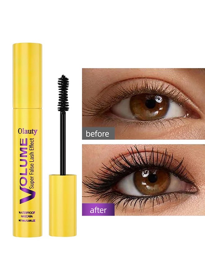 OLAUTY Luscious and curled mascara - long-lasting, waterproof, non-creaming, thick brush head, 9ml (#black) - Image 1
